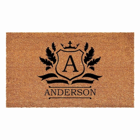 Calloway Mills Monogram Door Mat, Black, Natural, 24 in W x 36 in L 108242436A